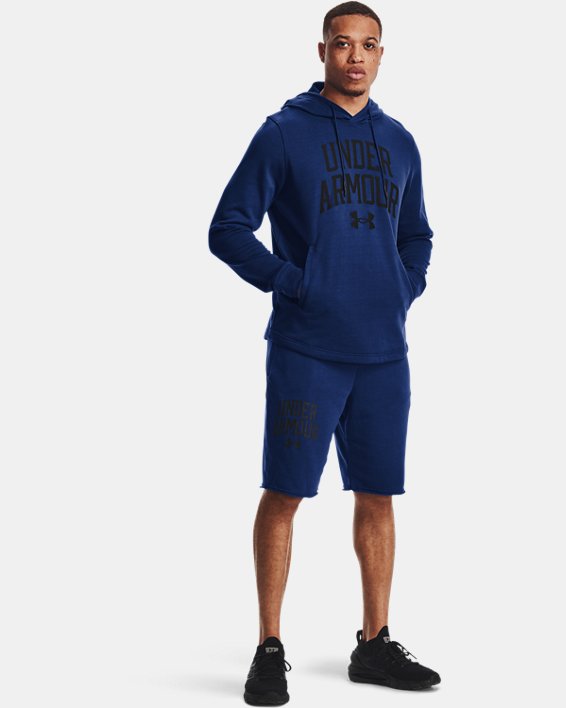 Men's UA Rival Terry Collegiate Shorts, Blue, pdpMainDesktop image number 2